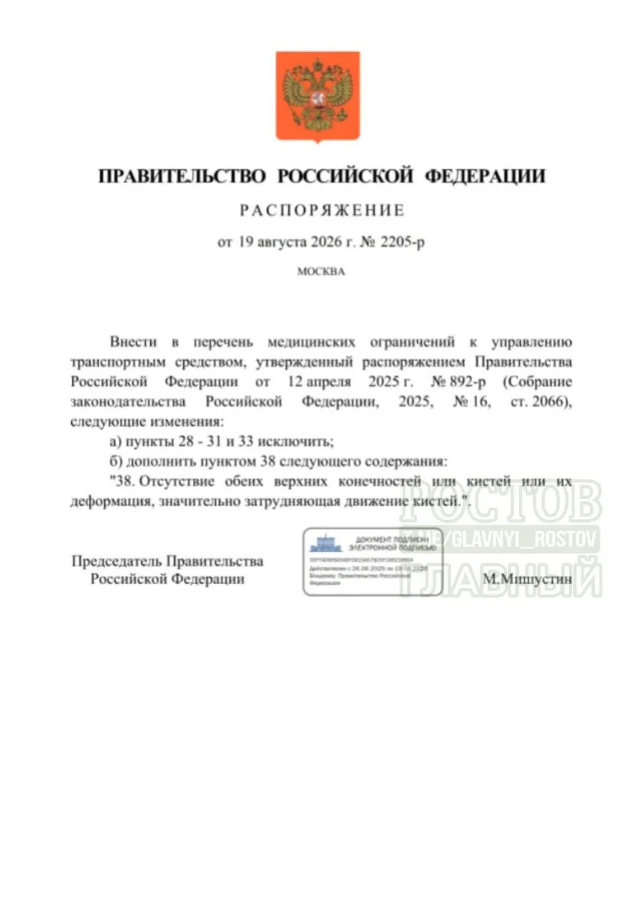Минздрав рассказал об изменениях в системах управления транспортом, которые позволяют людям с ограниченными возможностями безопасно водить автомобили; введено новое противопоказание — отсутствие обеих конечностей.
