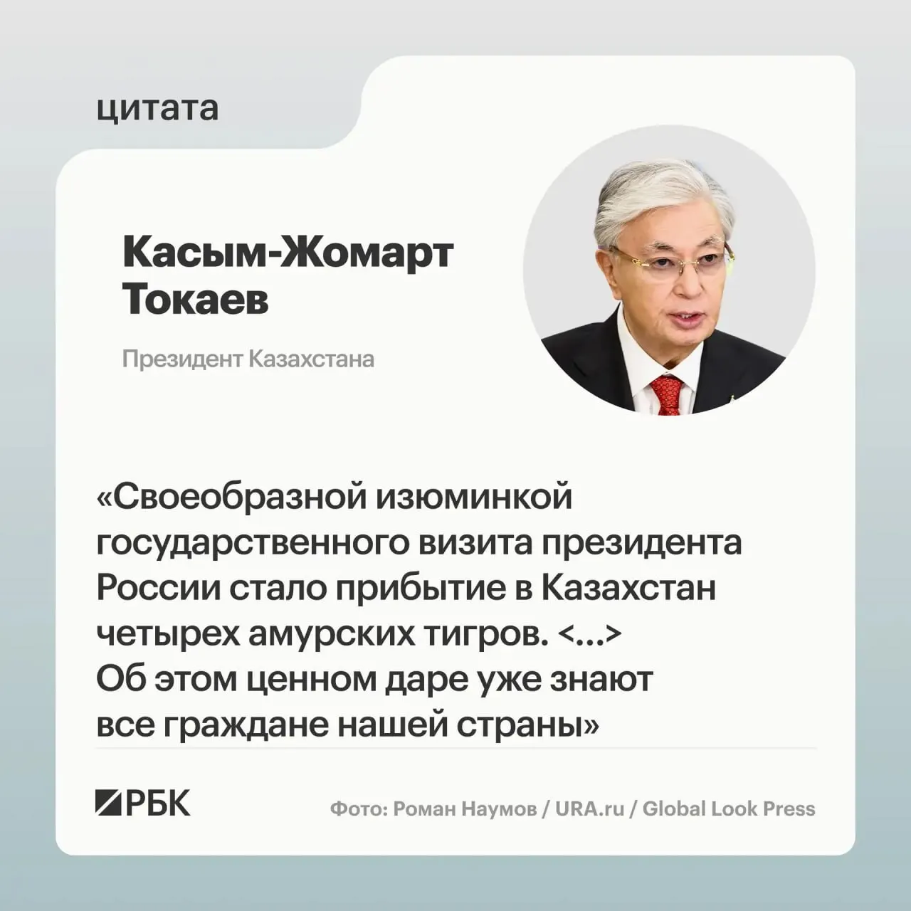 Казахстан обратился к России с просьбой помочь восстановить популяцию амурских тигров. В ответ Москва передала в Астану семейную группу животных и представила её президентам двух стран.