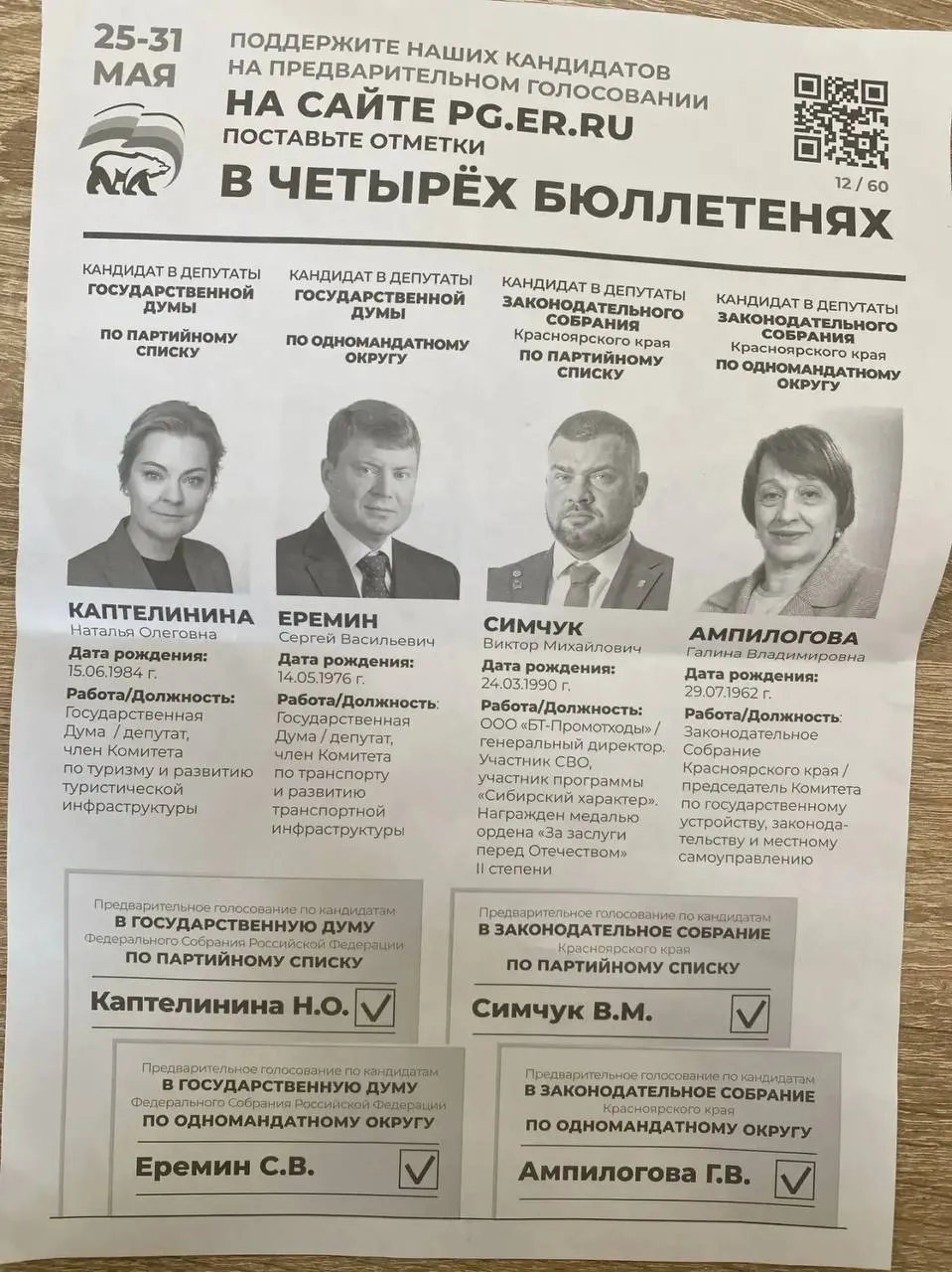 Администрация Назаровского муниципального округа рассылала коммерческим предприятиям требования участвовать в праймериз «Единой России» и называть конкретных кандидатов. В числе обозначенных претендентов — предприниматель, которого связывают с ЧВК «Вагнер». Похожее давление фиксируют и в других регионах.